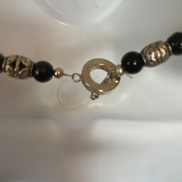 Frog Fashion Necklace black gray toggle clasp NEW - Picture 5 of 7